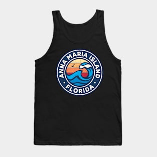 Anna Maria Island Florida Fl Nautical Waves Tank Top